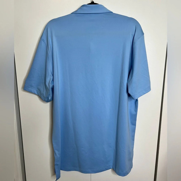 Peter Millar - Blue Polo Golf Shirt - Timber Tech Cup - size large NWT - Picture 9 of 15